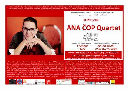 Ana Cop Quartet, Graz (die Scherbe), Plakat